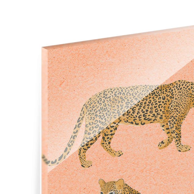 Quadri Laura Graves Art Illustrazione - Leopardo Rosa Pittura