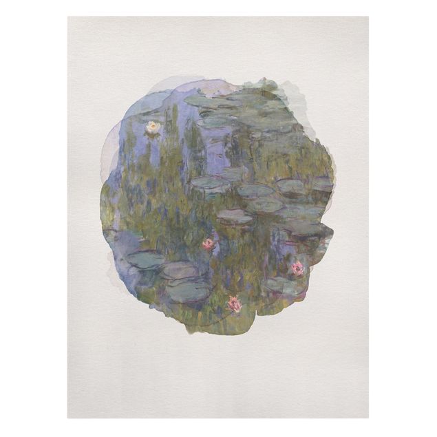 Tela rose Acquerelli - Claude Monet - Ninfee (Nympheas)