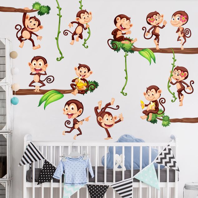 Decorazioni camera neonato Scimmie della giungla