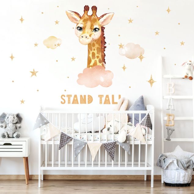 Stickers murali animali Giraffa ad acquerello - Stand Tall