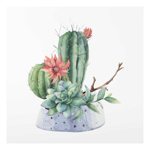 Quadri Illustrazione di cactus ad acquerello