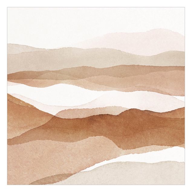 Disegni carta da parati Paesaggio in acquerello montagne di sabbia