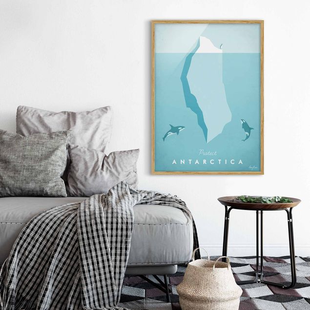 Quadri con cornice con spiaggia Poster di viaggio - Antartide