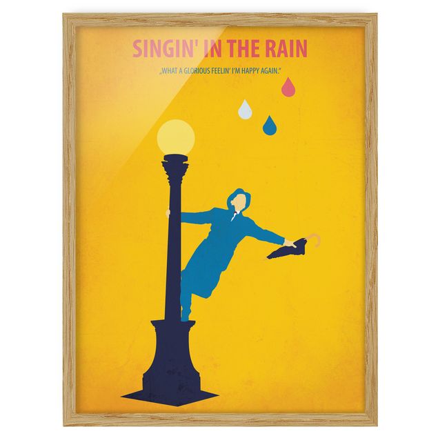Quadro giallo Locandina film Cantando sotto la pioggia