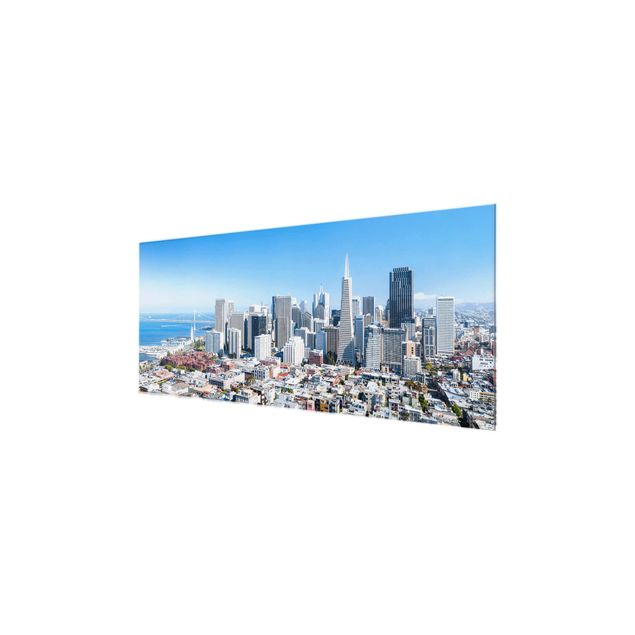 Magnettafel Glas Skyline di San Francisco