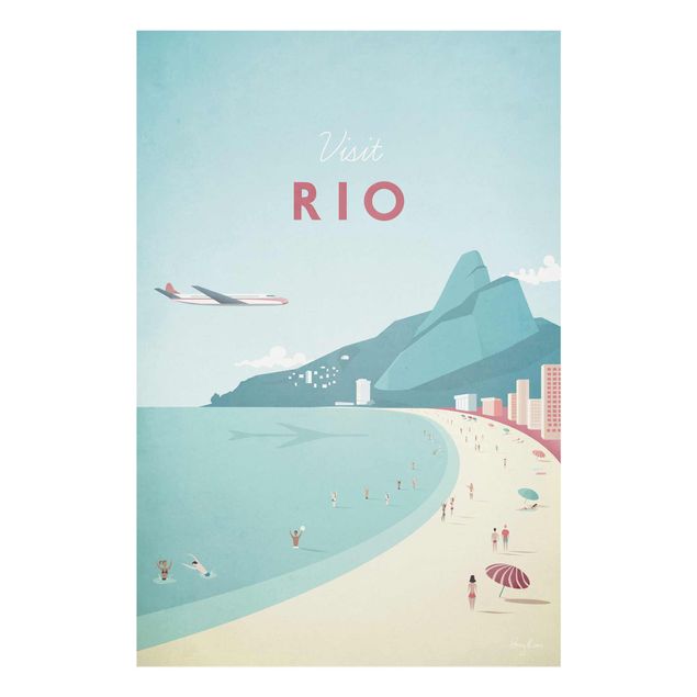 Quadri in vetro con architettura e skylines Poster di viaggio - Rio De Janeiro