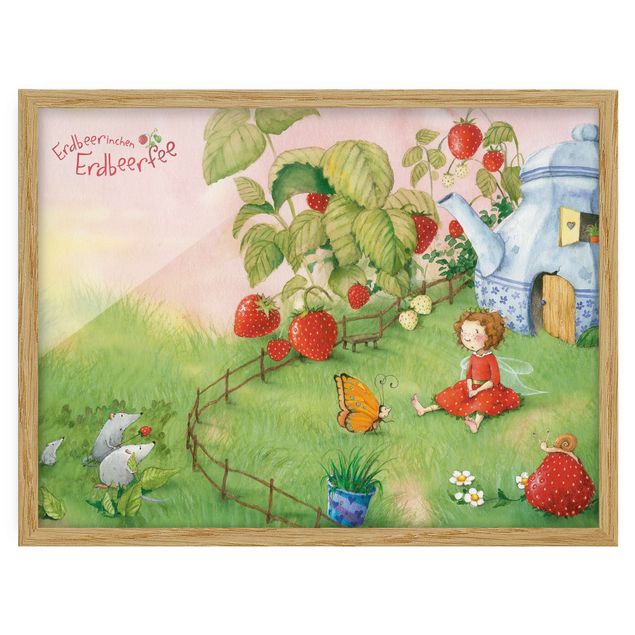 Quadri rossi The Strawberry Fairy - In giardino