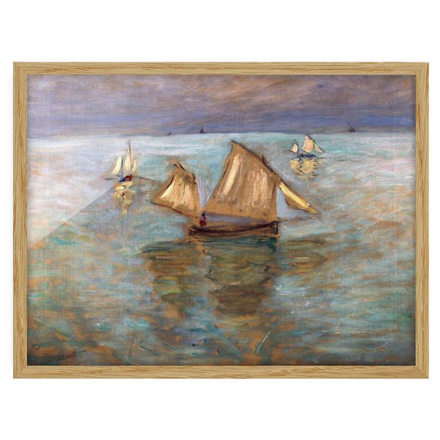 Stampe quadri famosi Claude Monet - Barche da pesca vicino a Pourville