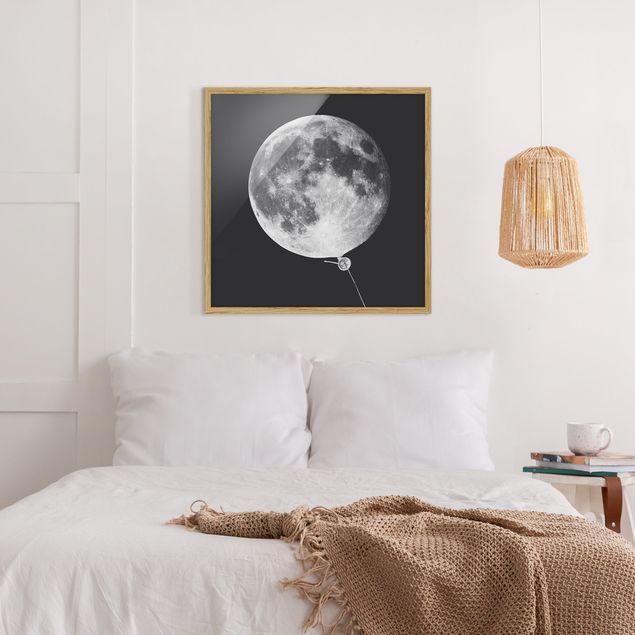 Riproduzioni quadri famosi Palloncino con luna