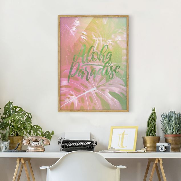 Quadri floreali Arcobaleno - Paradiso Aloha