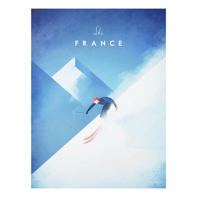 Quadri vintage Poster di viaggio - Sciare in Francia