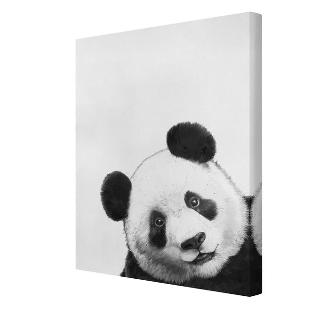 Quadri moderni bianco e nero Illustrazione - Panda Disegno in bianco e nero