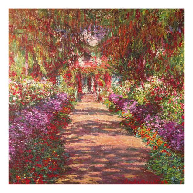 Quadri alberi Claude Monet - Sentiero nel giardino di Monet a Giverny