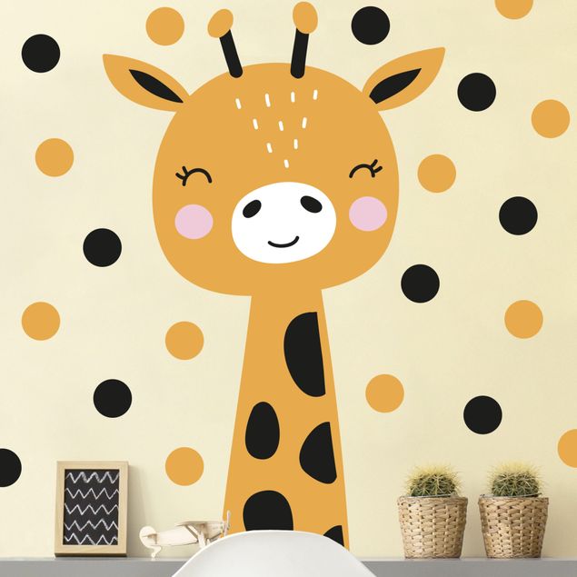 Autocolantes de parede girafas Giraffina