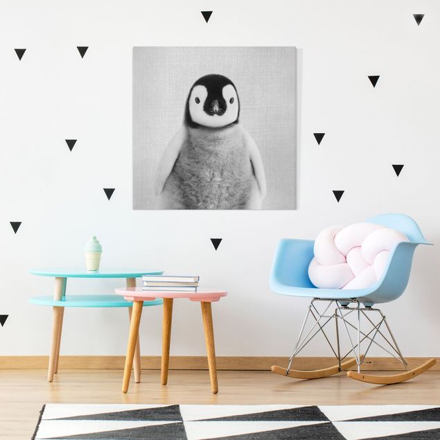 Quadro moderno Piccolo Pinguino Pepe Bianco e Nero