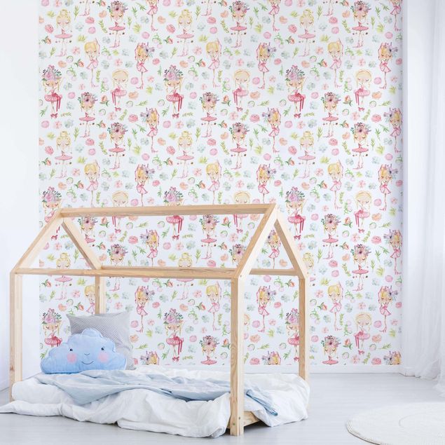 Decorazioni camera neonato Ballerine con fiori pastello