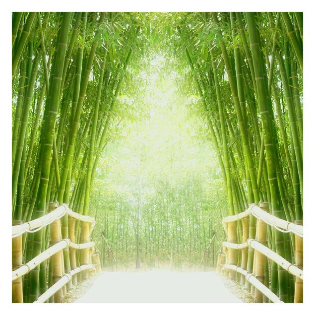 Carta da parati con paesaggi Via dei bambù