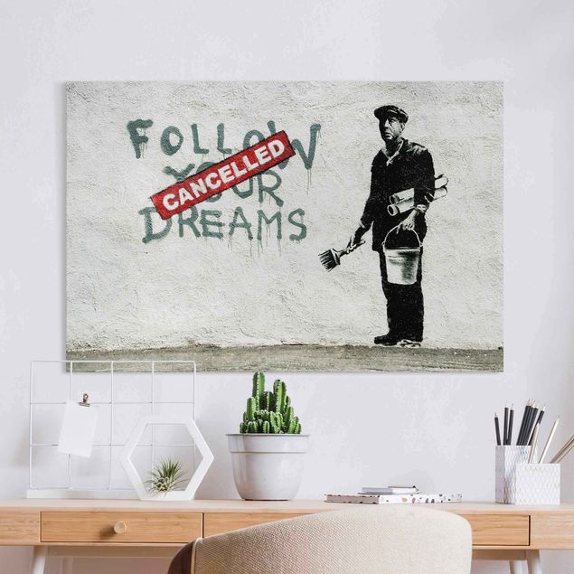 Quadro moderno Follow Your Dreams - Brandalised ft. Graffiti by Banksy