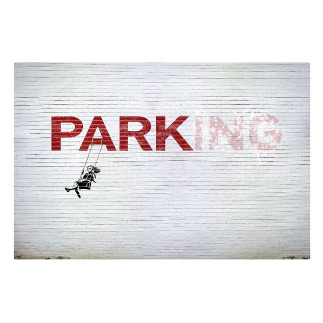 Stampe su tela Banksy - Ragazza sull'altalena