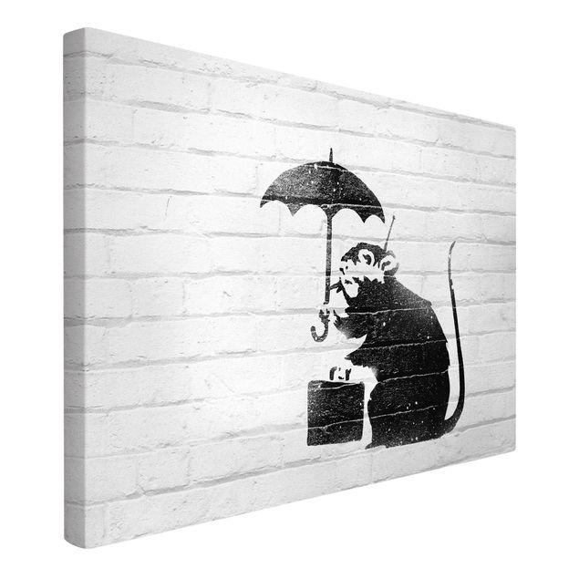 Stampe Banksy - Ratto con ombrello