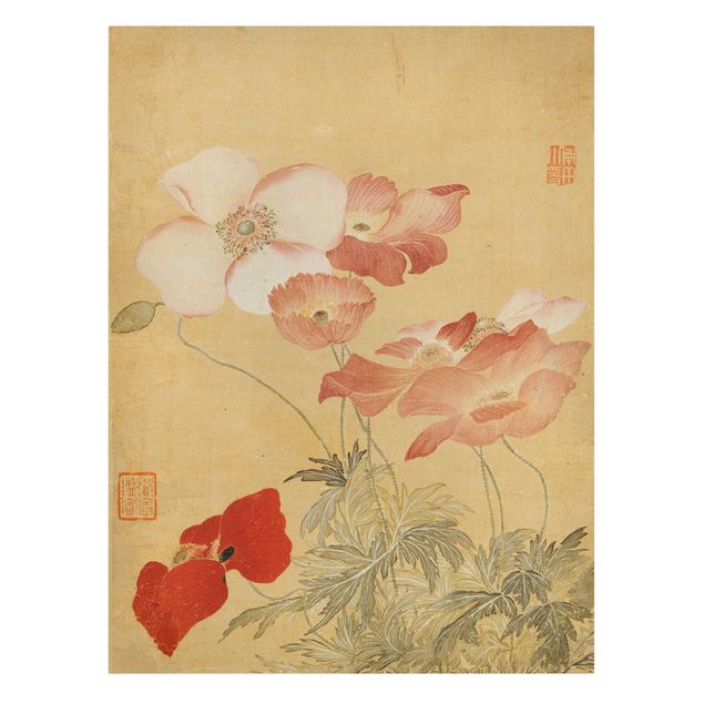 Quadri moderni   Yun Shouping - Fiore di papavero