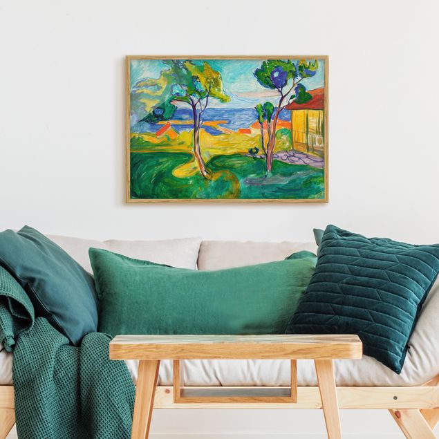 Quadro post impressionista Edvard Munch - Il giardino di Åsgårdstrand