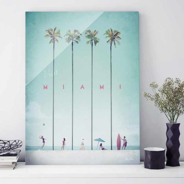Quadri in vetro caraibi Poster di viaggio - Miami