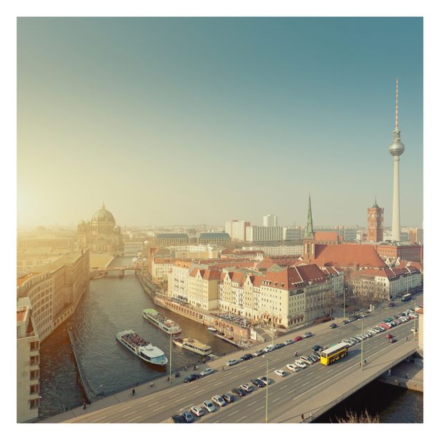 Carte da parati gialle Berlino al mattino