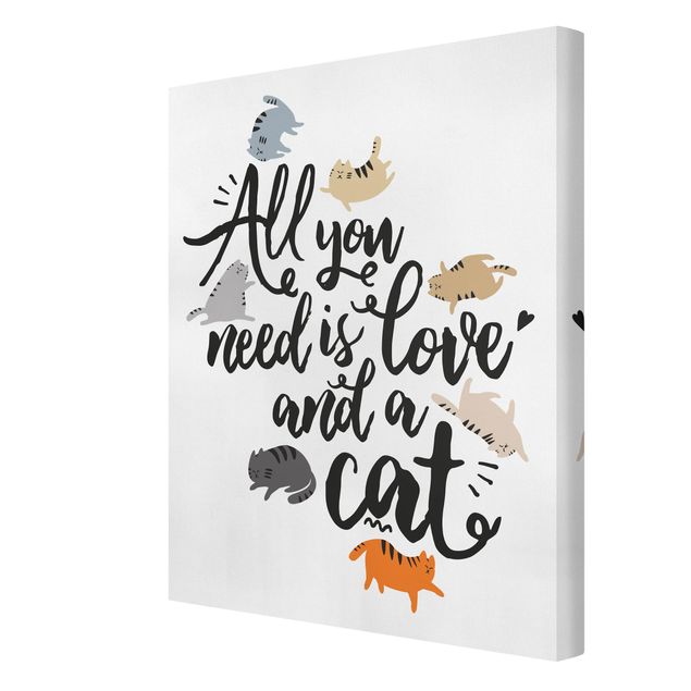 Quadri stampe All You Need Is Love And A Cat