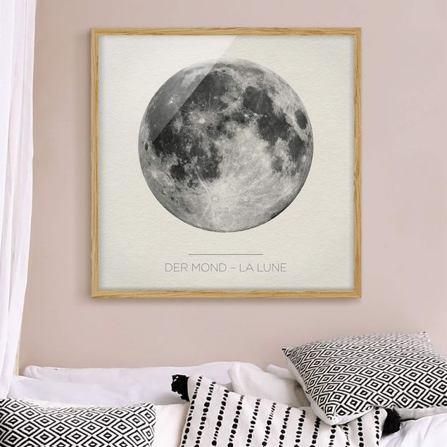 Quadri con cornice con frasi La Luna - La Lune