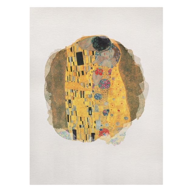 Riproduzione quadri famosi Acquerelli - Gustav Klimt - Il bacio