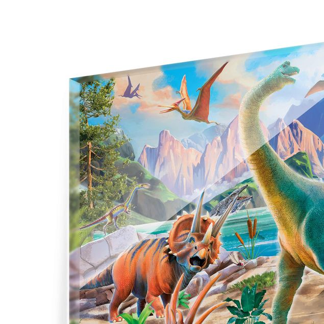 P.D. Moreno Kunstdrucke Brachiosauro e Triceratopo