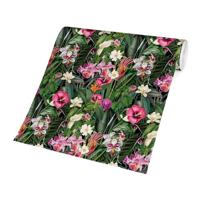 Quadri Andrea Haase Collage di fiori tropicali colorati