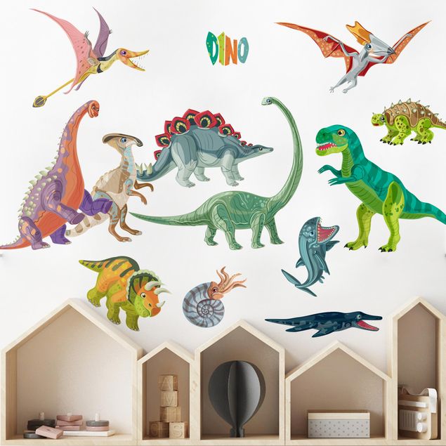 Decorazioni camera neonato Set di dinosauri colorati