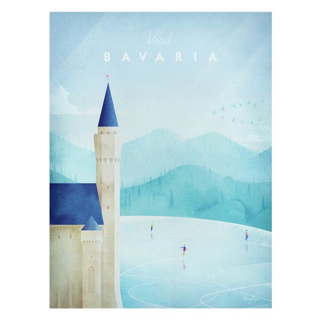 Quadri blu Poster di viaggio - Baviera