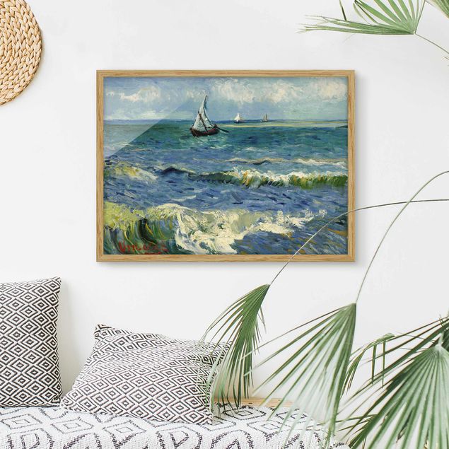 Quadri impressionisti Vincent Van Gogh - Paesaggio marino vicino a Les Saintes-Maries-De-La-Mer