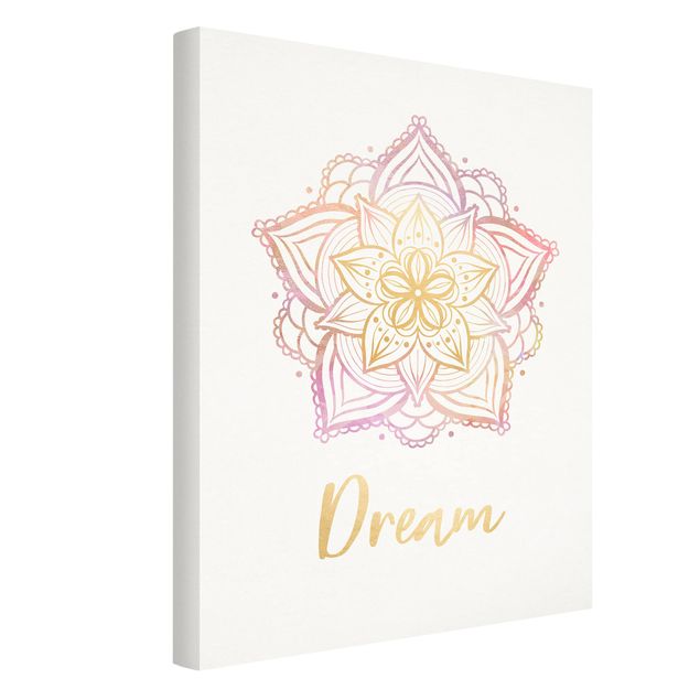 Stampe Illustrazione - Mandala in Oro Rosa