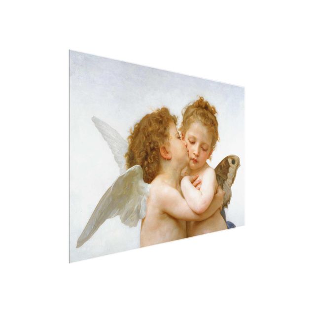 Quadri in vetro riproduzioni William Adolphe Bouguereau - Il primo bacio