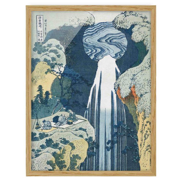 Riproduzioni quadri famosi Katsushika Hokusai - La cascata di Amida dietro la strada di Kiso