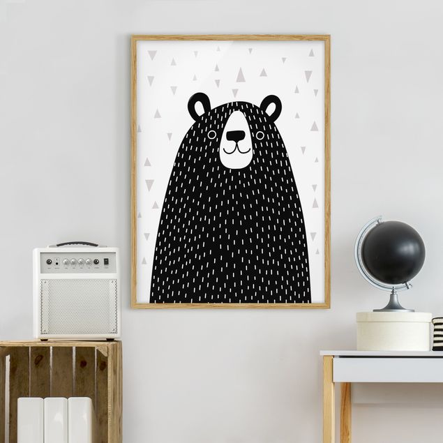 Quadro con orso Zoo con disegni - Orso