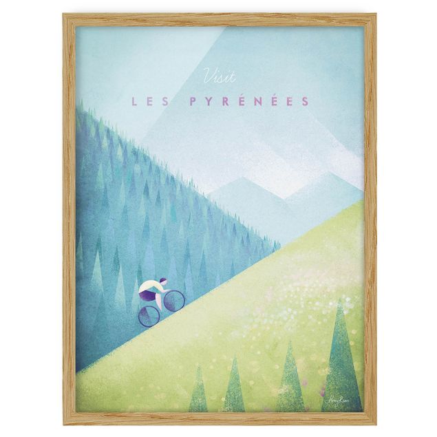 Quadri stile vintage Poster di viaggio - I Pirenei