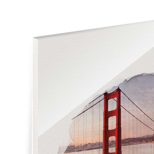 Quadri stampe Acquerelli - Il ponte Golden Gate a San Francisco