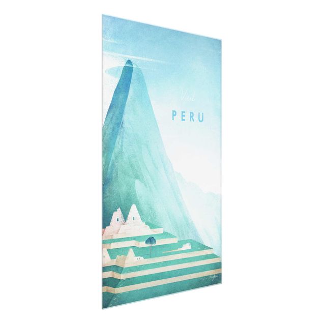 Quadri in vetro con architettura e skylines Poster di viaggio - Perù