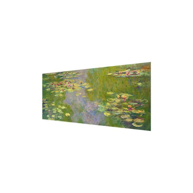 Quadri in vetro con fiori Claude Monet - Ninfee verdi