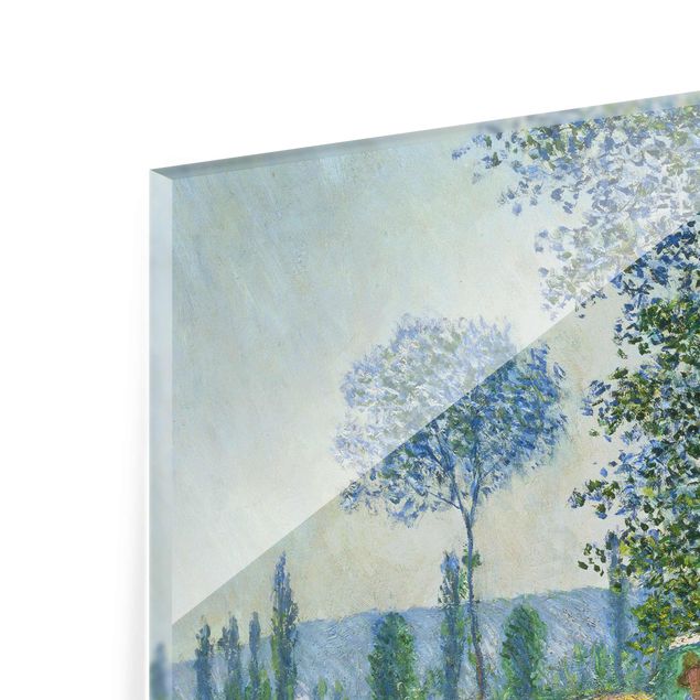 Quadri in vetro con fiori Claude Monet - Campi in primavera