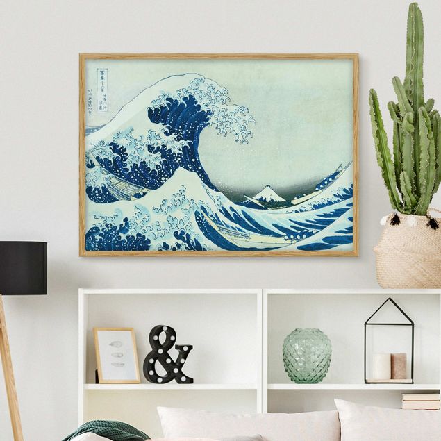 Quadri con cornice con spiaggia Katsushika Hokusai - La grande onda di Kanagawa