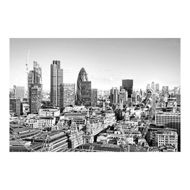 Carte da parati città City of London in bianco e nero