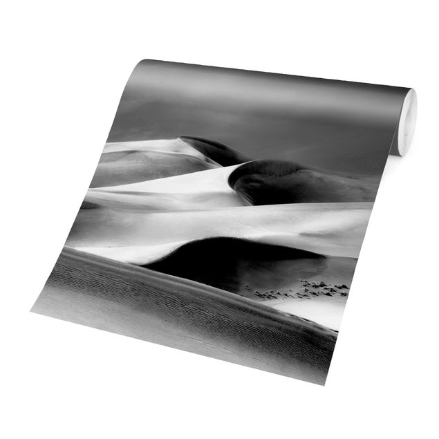 Carta da parati moderna Dune del Colorado in bianco e nero