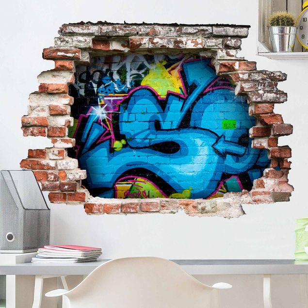Adesivi murali 3d Colori dei graffiti