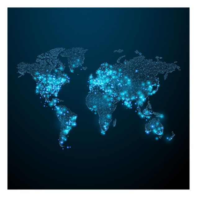 carta da parete Mondo connesso - Mappa del mondo